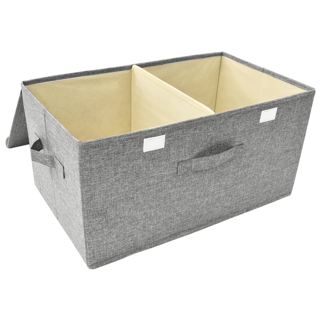 vidaXL Cutie de depozitare, gri, 50x30x25 cm, material textil vidaXL Cutie de depozitare, gri, 50x30x25 cm, material textil