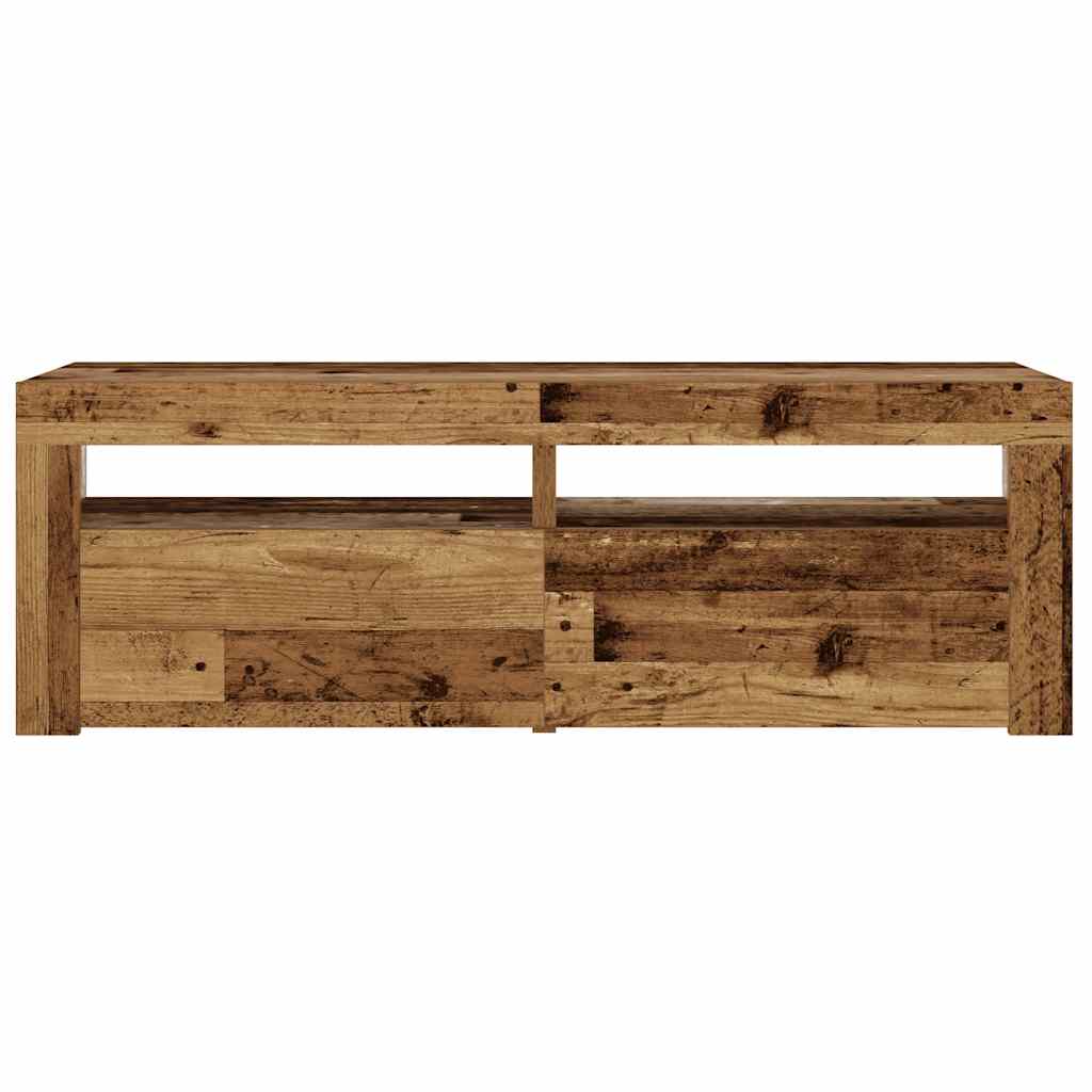 vidaXL Noptiere cu LED-uri, 2 buc., Lemn vechi, 60x35x40 cm