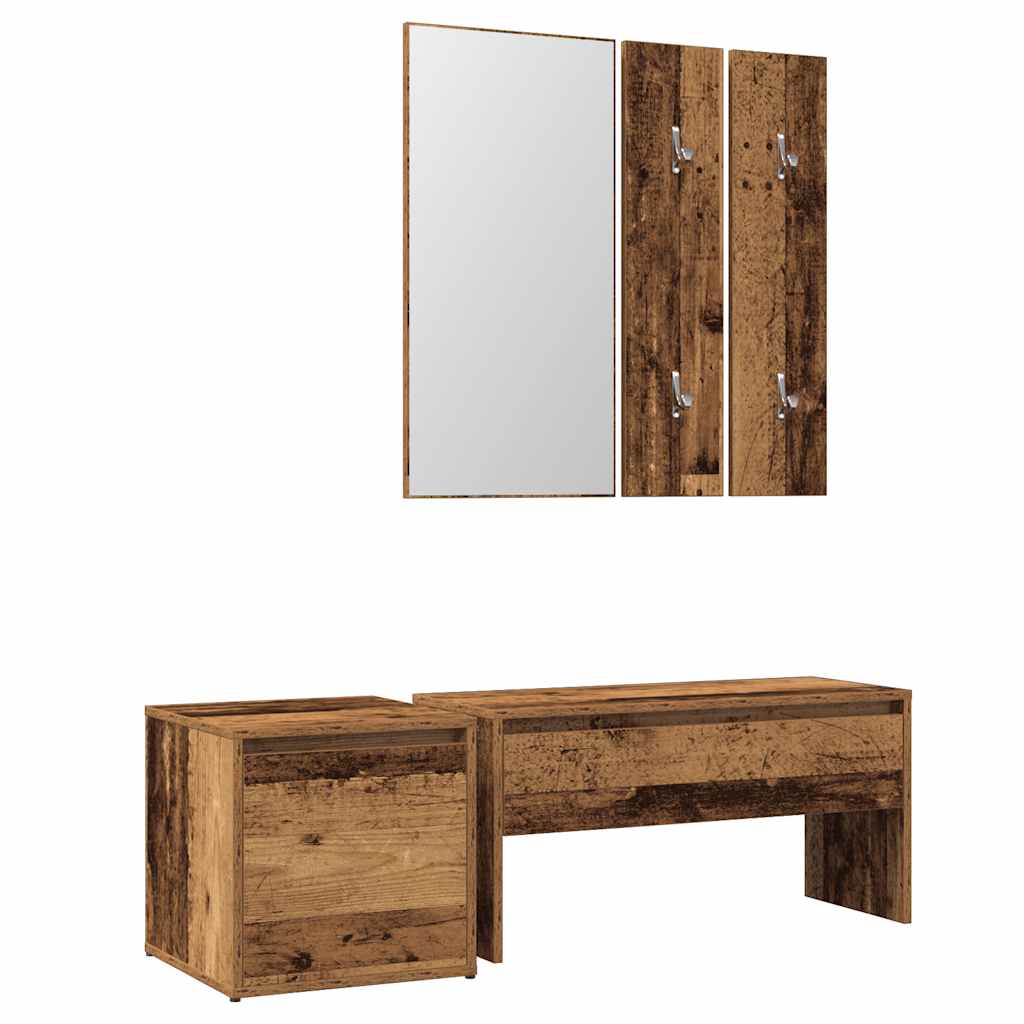 vidaXL Set de mobilier pentru hol Lemn vechi din lemn prelucrat