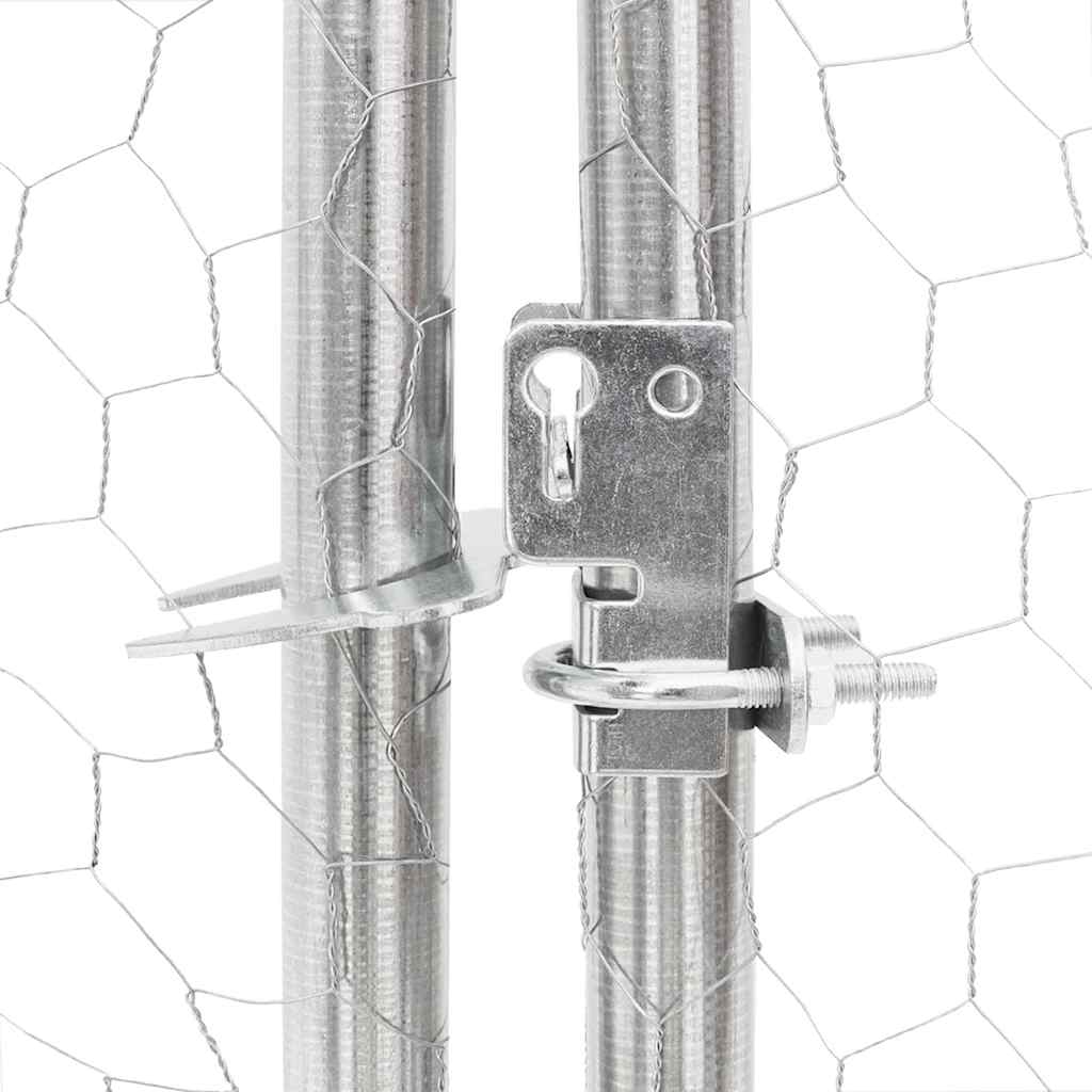 vidaXL Canisa de exterior cu alergare 6x2x1,5 m otel galvanizat vidaXL Canisa de exterior cu alergare 6x2x1,5 m otel galvanizat