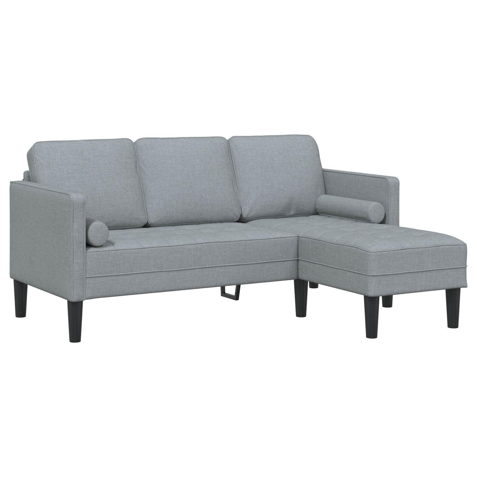 vidaXL Set de canapea 2 pcs Gri deschis 173 x 131 x 67 cm țesătură