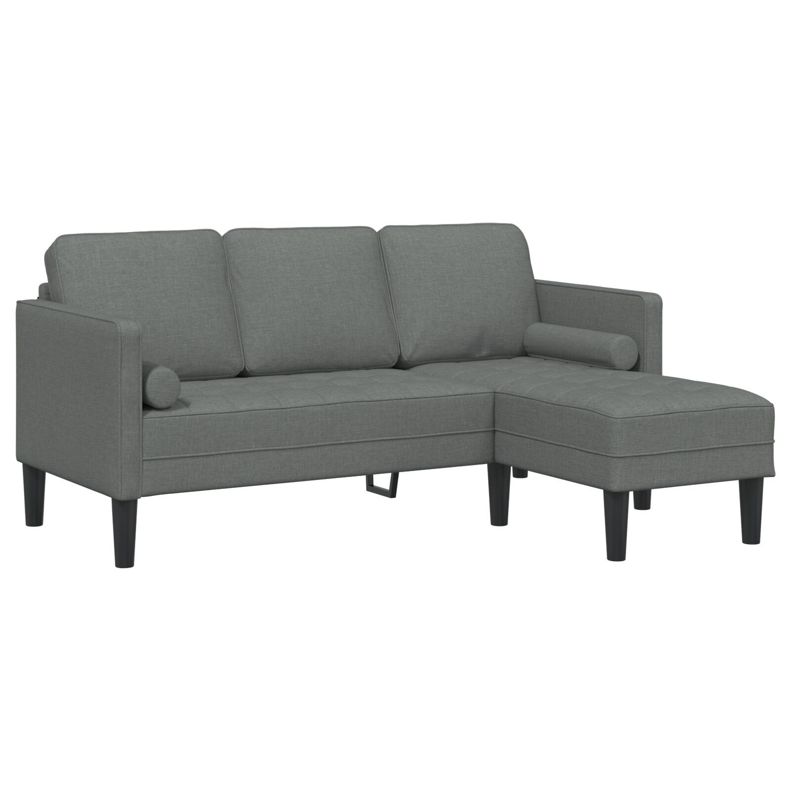 vidaXL Set de canapea 2 pcs Gri închis 173 x 131 x 67 cm țesătură