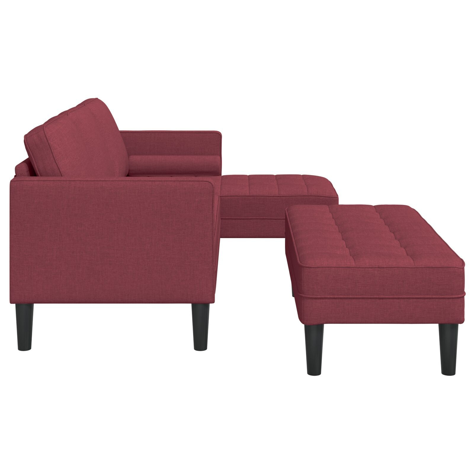 vidaXL Set de canapea 2 pcs bordo 173 x 131 x 67 cm țesătură