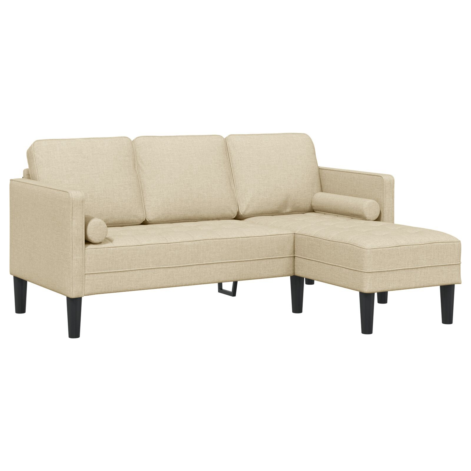 vidaXL Set de canapea 2 pcs Crem 173 x 131 x 67 cm țesătură