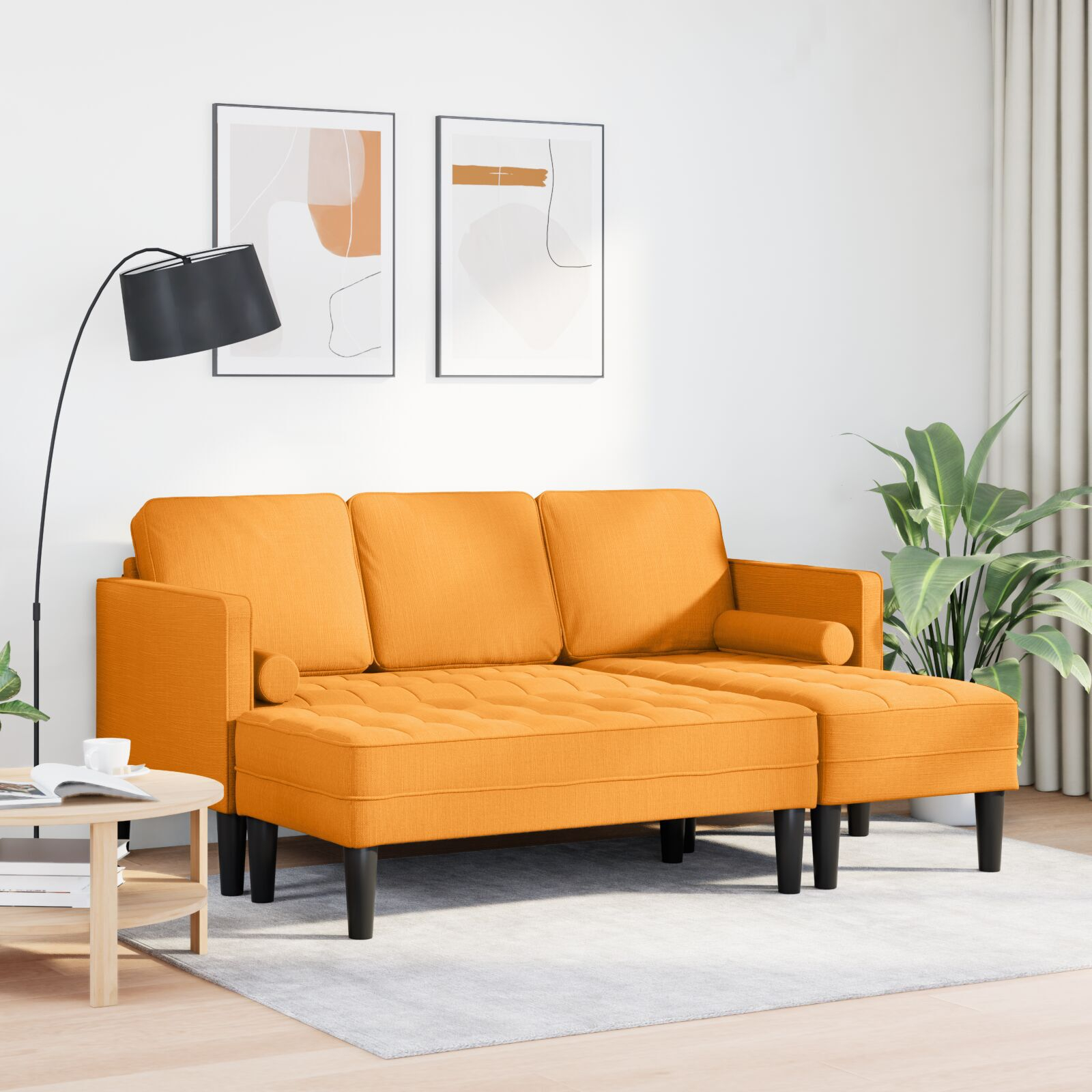 vidaXL Set de canapea 2 pcs Galben Întunecat 173 x 131 x 67 cm vidaXL Set de canapea 2 pcs Galben Întunecat 173 x 131 x 67 cm