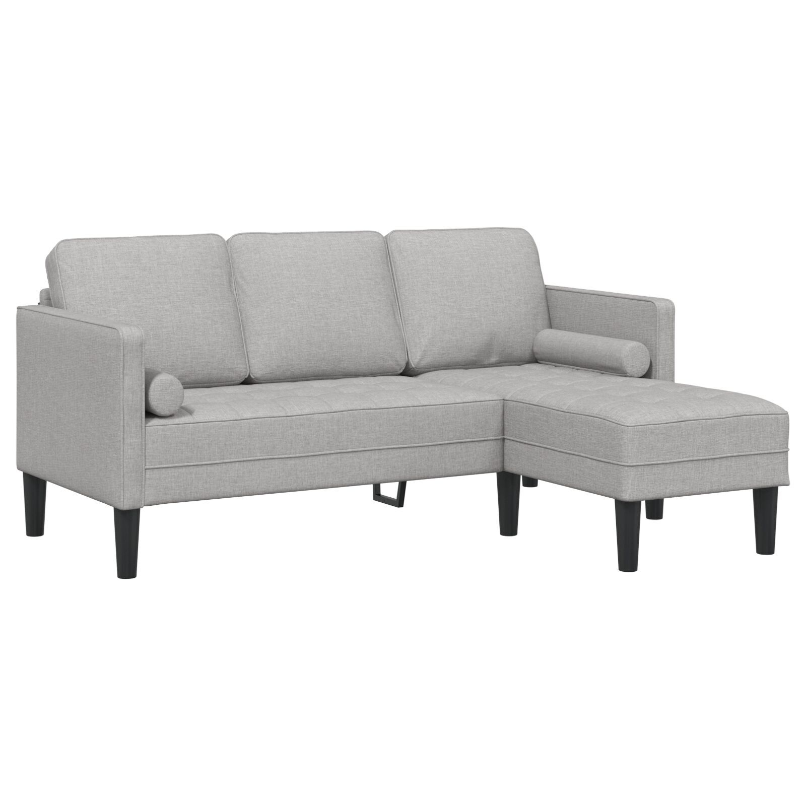 vidaXL Set de canapea 2 pcs Gri de nor 173 x 131 x 67 cm țesătură