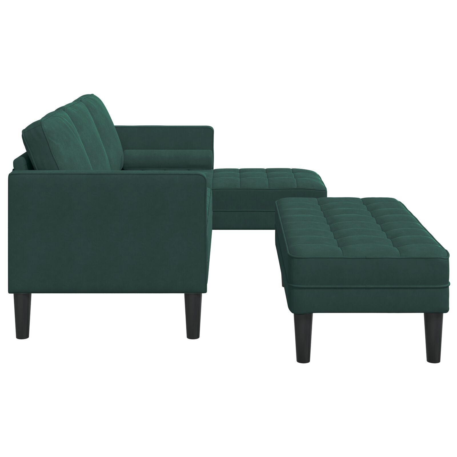 vidaXL Set de canapea 2 pcs Verde închis 173 x 131 x 67 cm Catifea