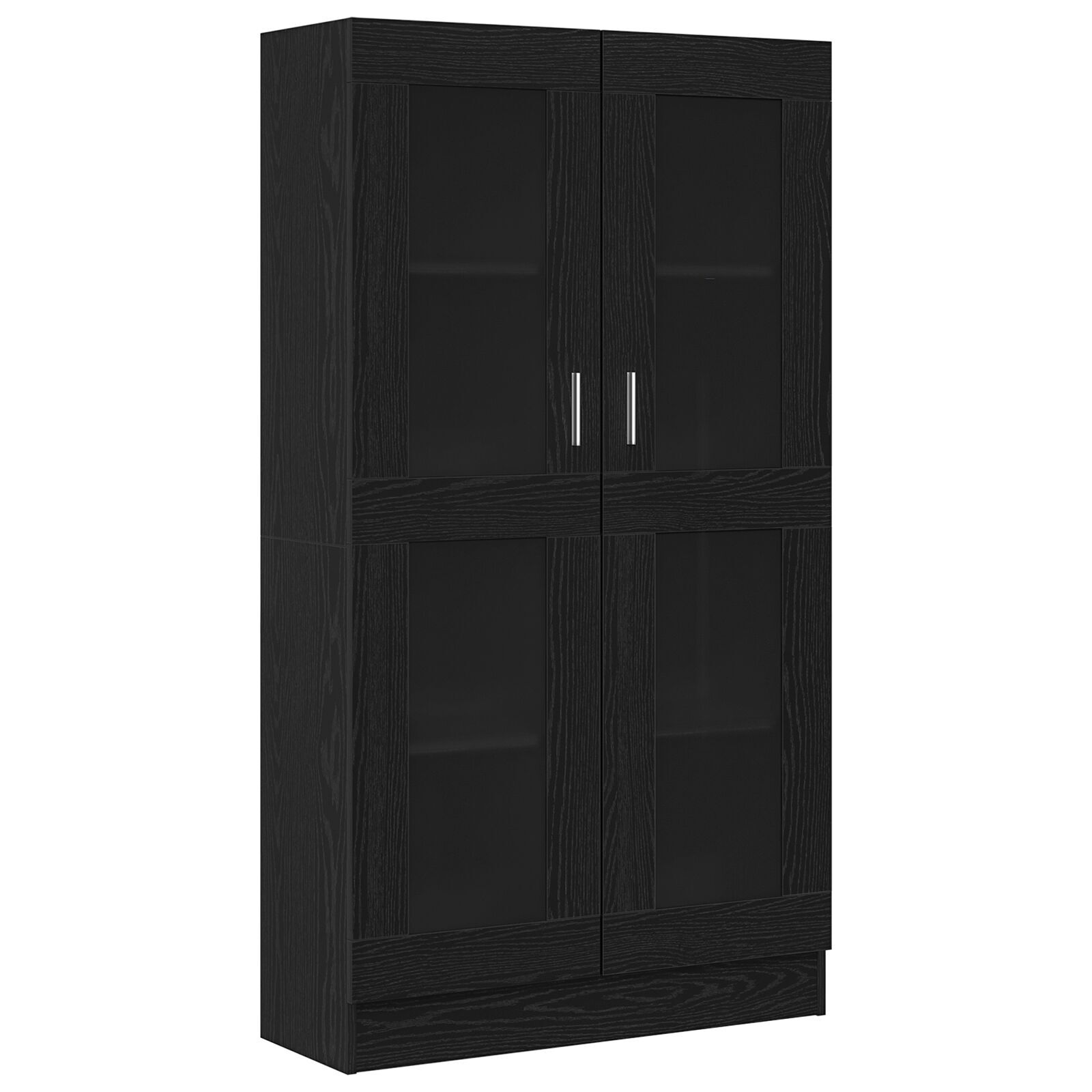 vidaXL Dulap pentru cărți Stejar Negru 82,5 x 30,5 x 150 cm