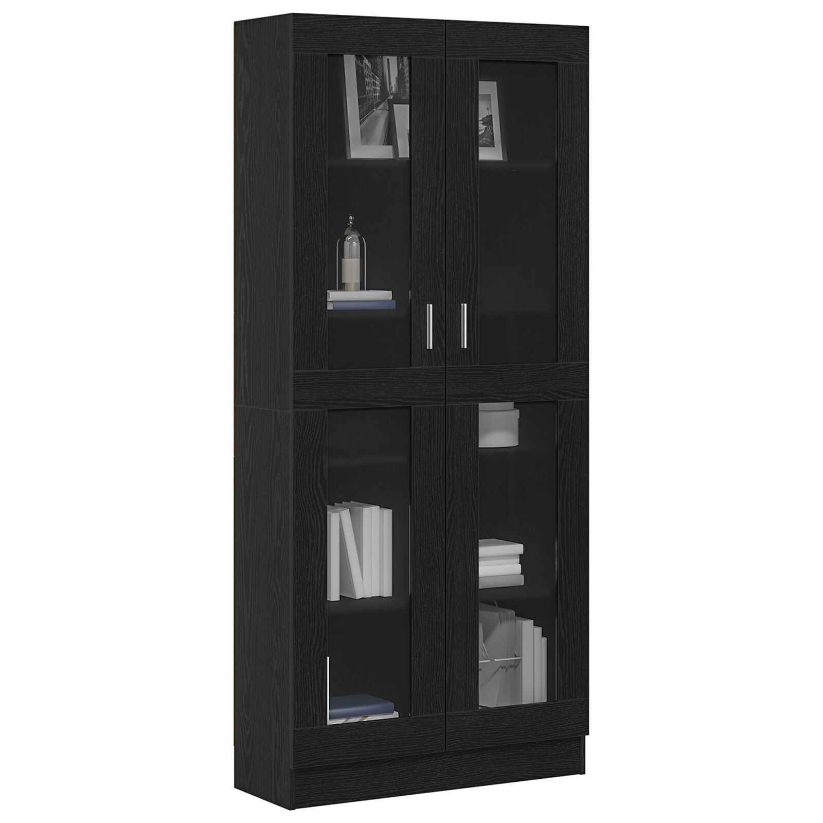 vidaXL Dulap pentru cărți Stejar negru 82,5 x 30,5 x 185 cm