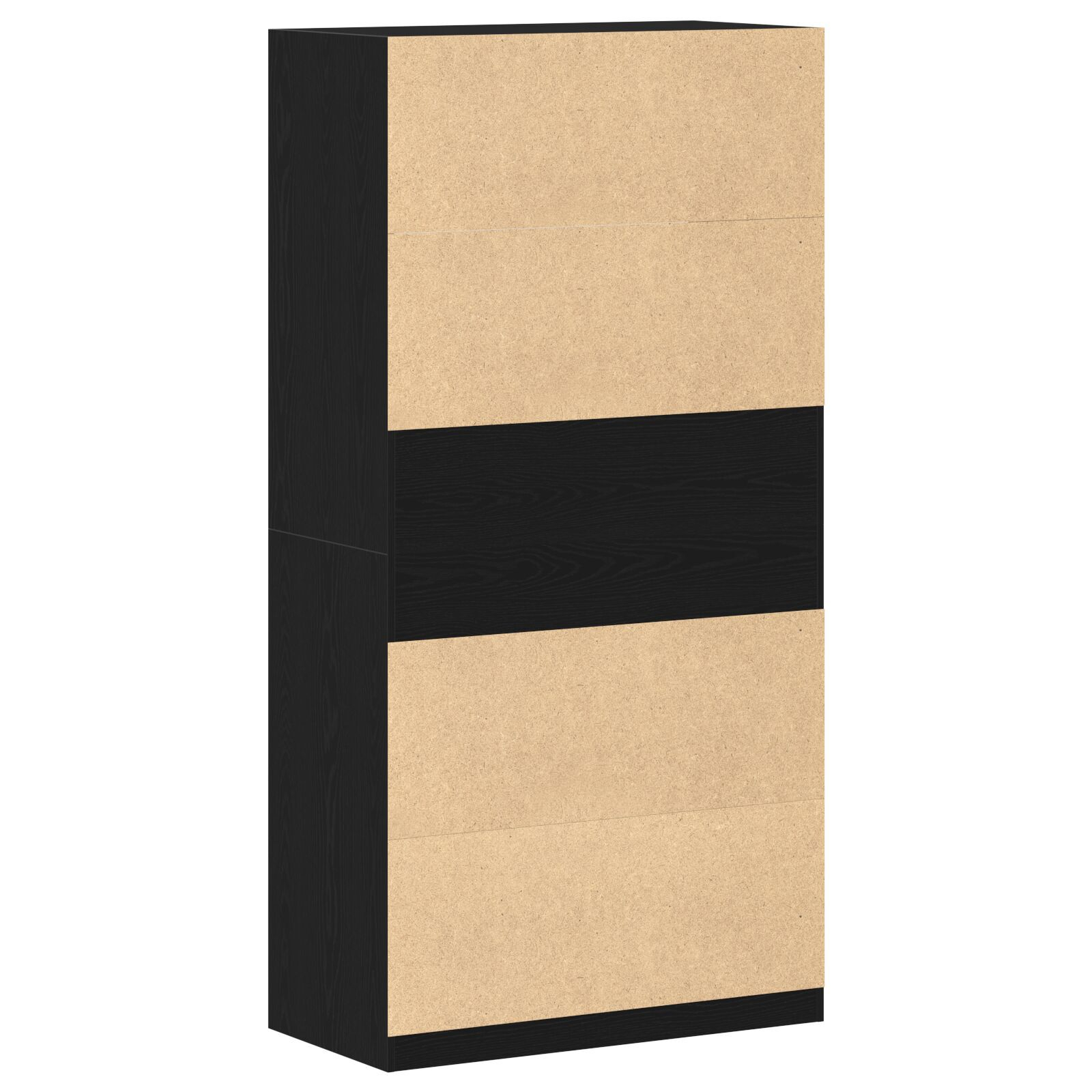 vidaXL Dulap Negru din Stejar 100 x 50 x 200 cm - E făcut din lemn compozit vidaXL Dulap Negru din Stejar 100 x 50 x 200 cm - E făcut din lemn compozit