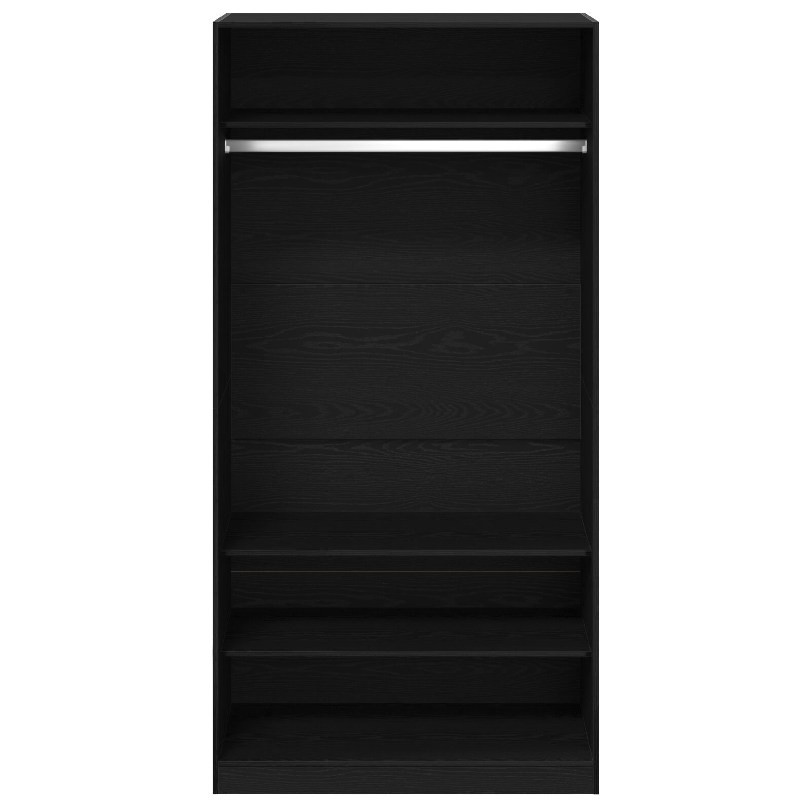 vidaXL Dulap Negru din Stejar 100 x 50 x 200 cm - E făcut din lemn compozit vidaXL Dulap Negru din Stejar 100 x 50 x 200 cm - E făcut din lemn compozit