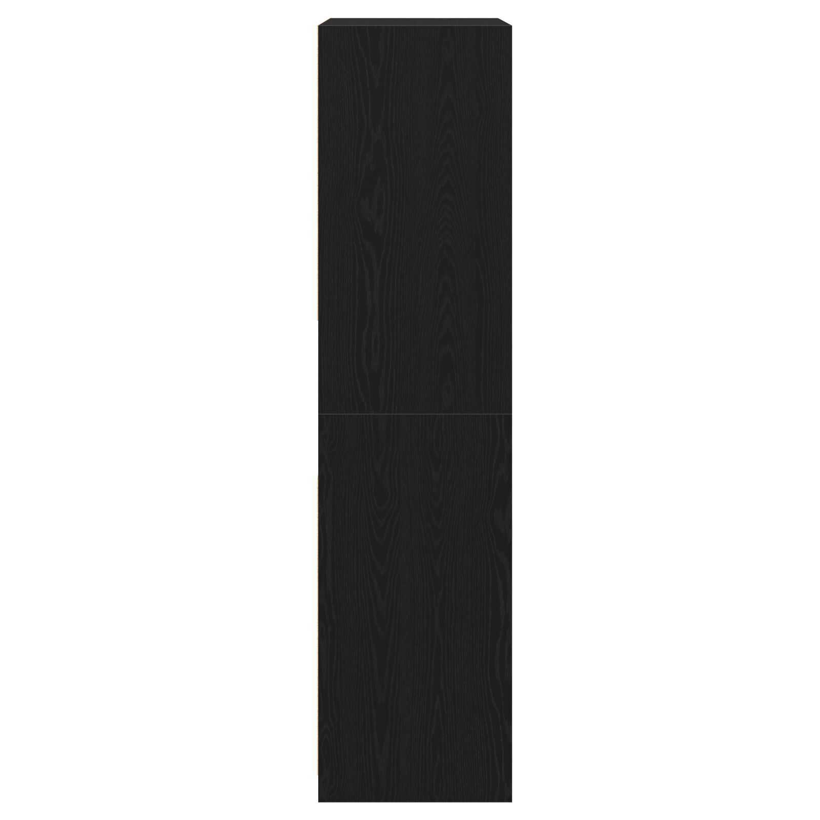 vidaXL Dulap Negru din Stejar 100 x 50 x 200 cm - E făcut din lemn compozit vidaXL Dulap Negru din Stejar 100 x 50 x 200 cm - E făcut din lemn compozit