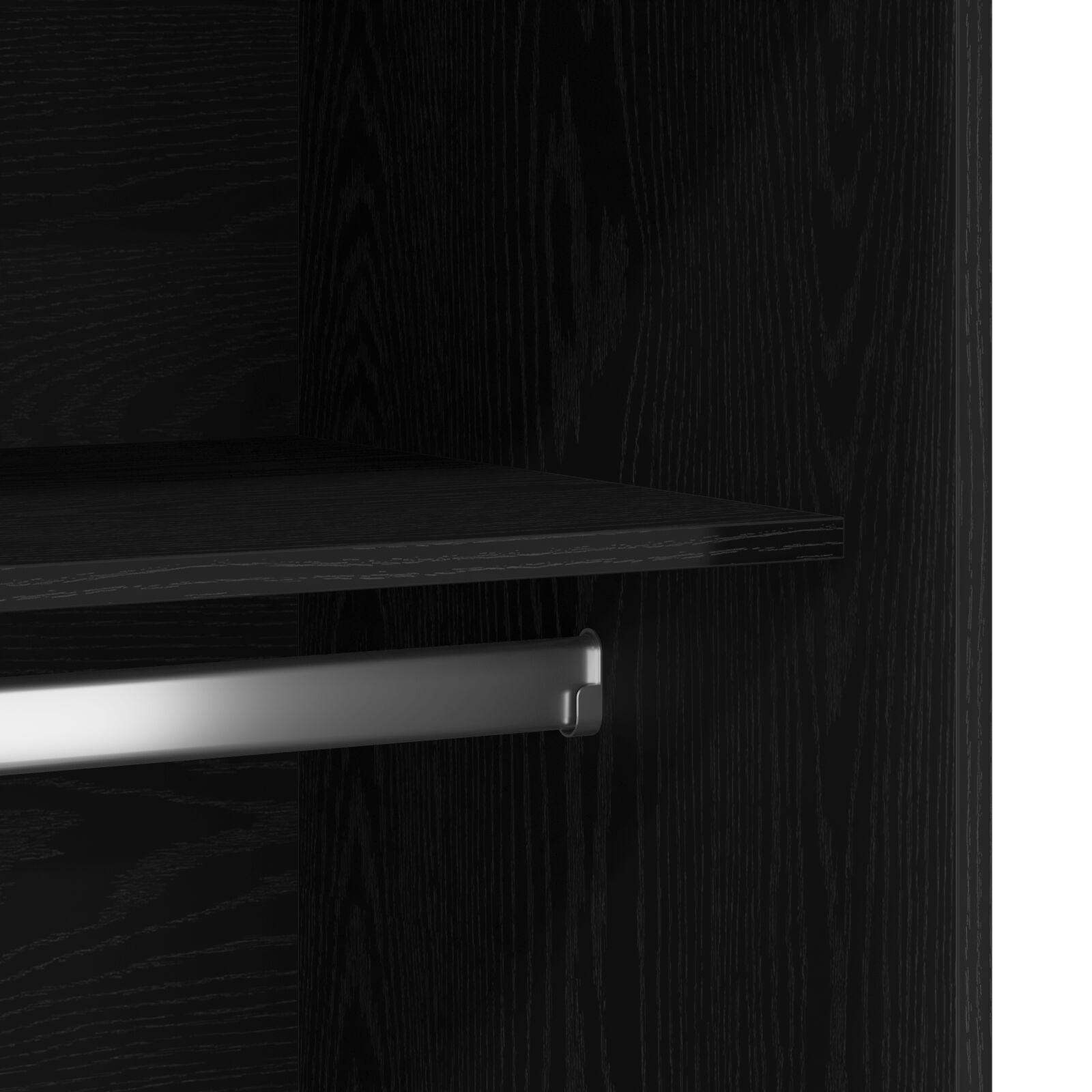 vidaXL Dulap Negru din Stejar 100 x 50 x 200 cm - E făcut din lemn compozit vidaXL Dulap Negru din Stejar 100 x 50 x 200 cm - E făcut din lemn compozit