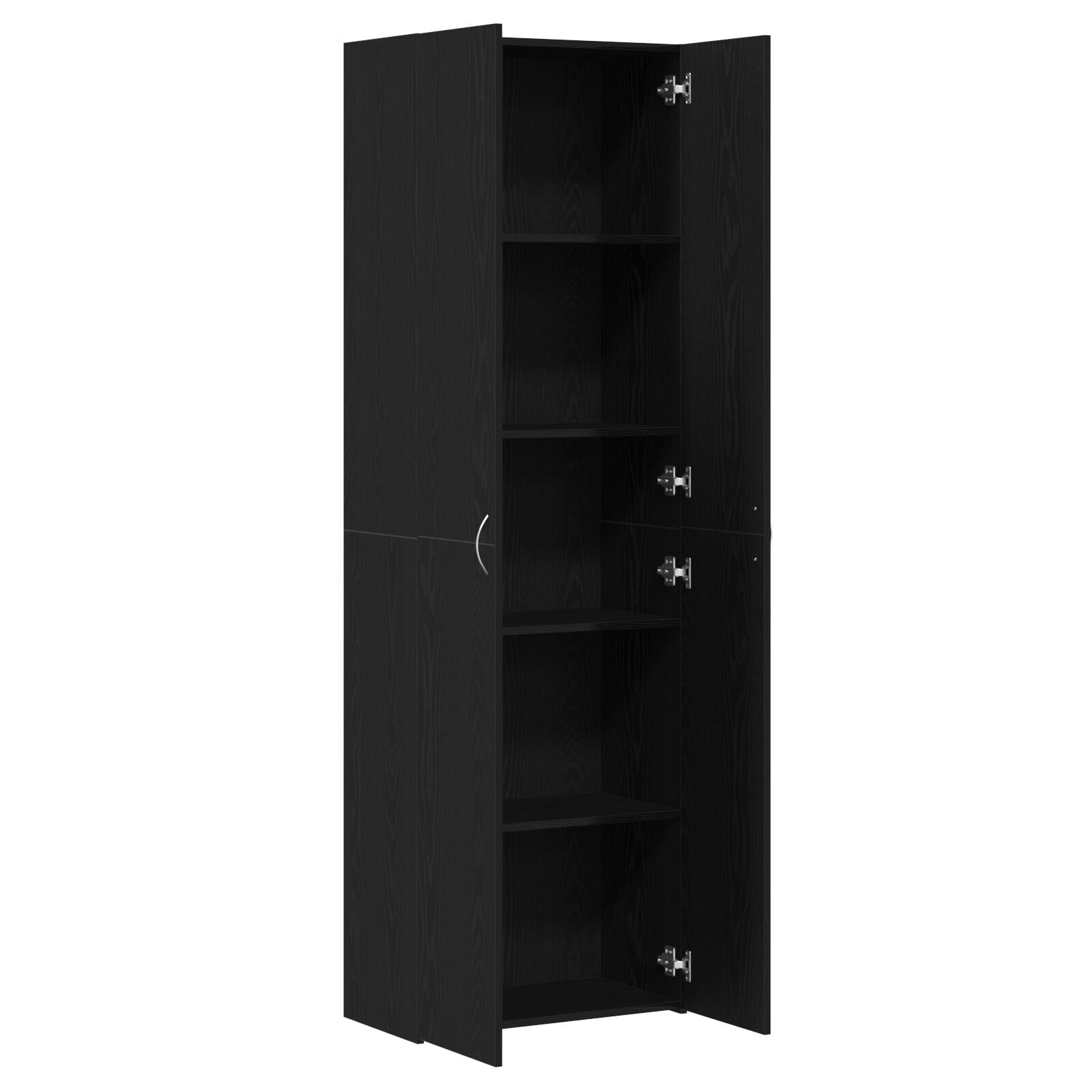 vidaXL Dulap de birou Negru Stejar 60 x 32 x 190 cm, făcut din lemn stratificat. vidaXL Dulap de birou Negru Stejar 60 x 32 x 190 cm, făcut din lemn stratificat.