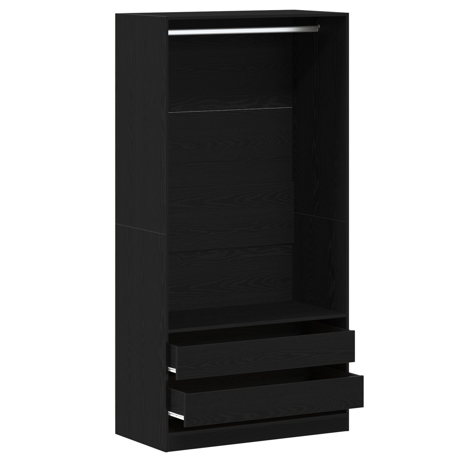 vidaXL <strong> Dulap Negru din Stejar</strong> - 100 x 50 x 200 cm - Fabricat din Lemn Prelucrat vidaXL <strong> Dulap Negru din Stejar</strong> - 100 x 50 x 200 cm - Fabricat din Lemn Prelucrat