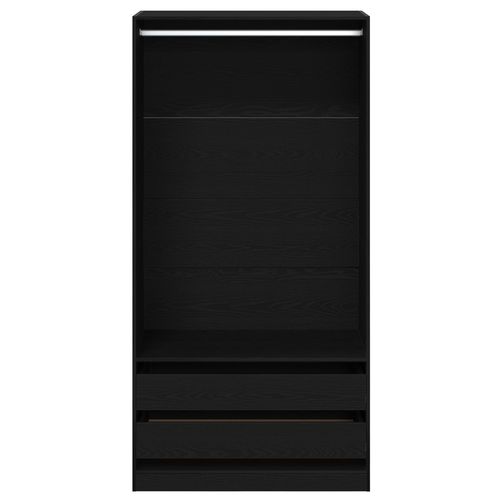 vidaXL <strong> Dulap Negru din Stejar</strong> - 100 x 50 x 200 cm - Fabricat din Lemn Prelucrat vidaXL <strong> Dulap Negru din Stejar</strong> - 100 x 50 x 200 cm - Fabricat din Lemn Prelucrat