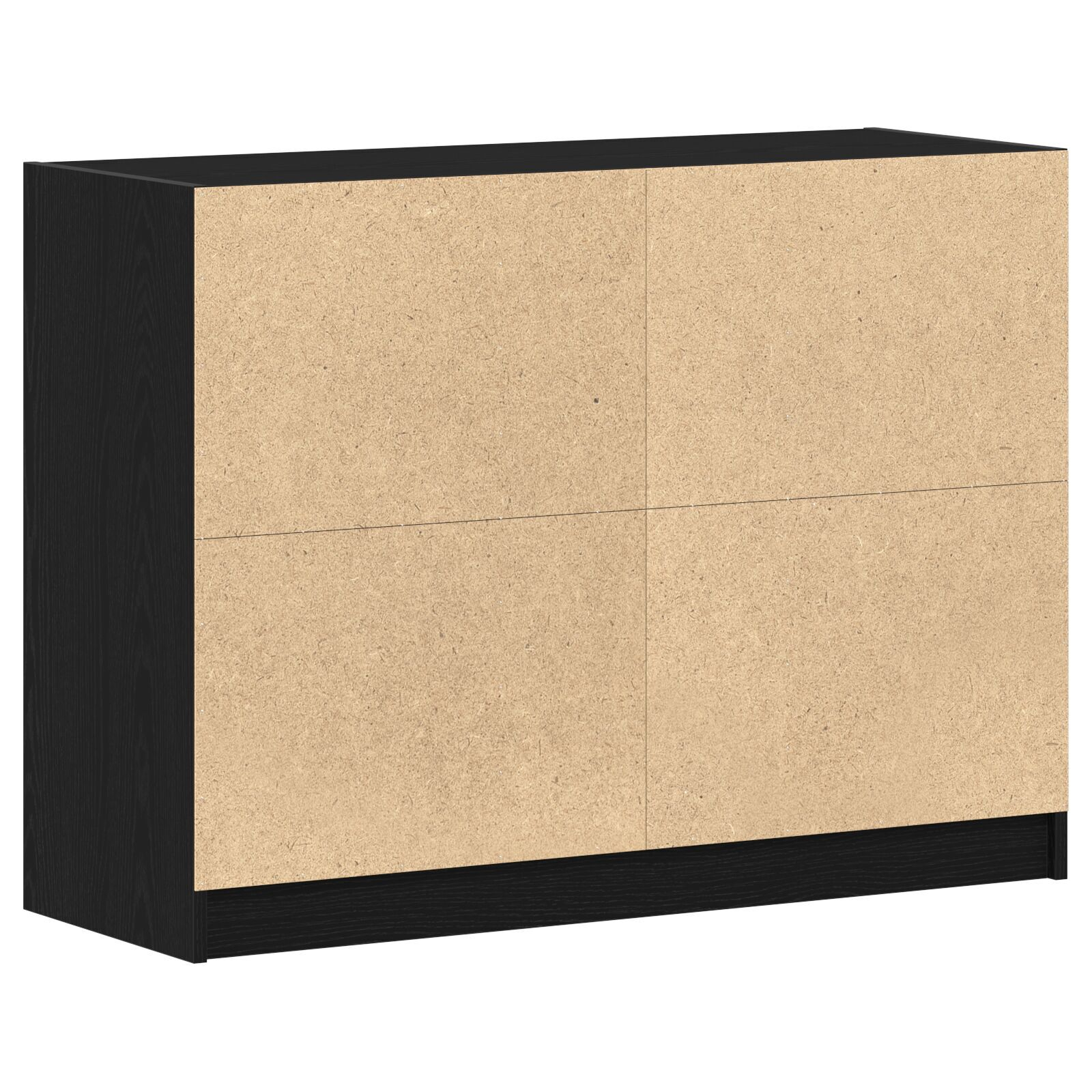 vidaXL Bufet Stejar Negru 100 x 37 x 75.5 cm
