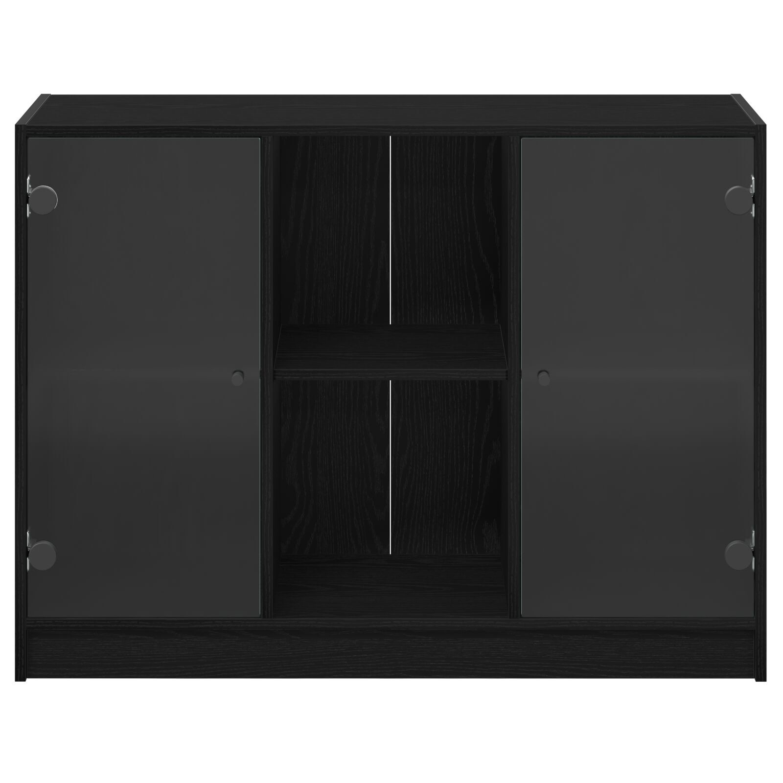 vidaXL Bufet Stejar Negru 100 x 37 x 75.5 cm