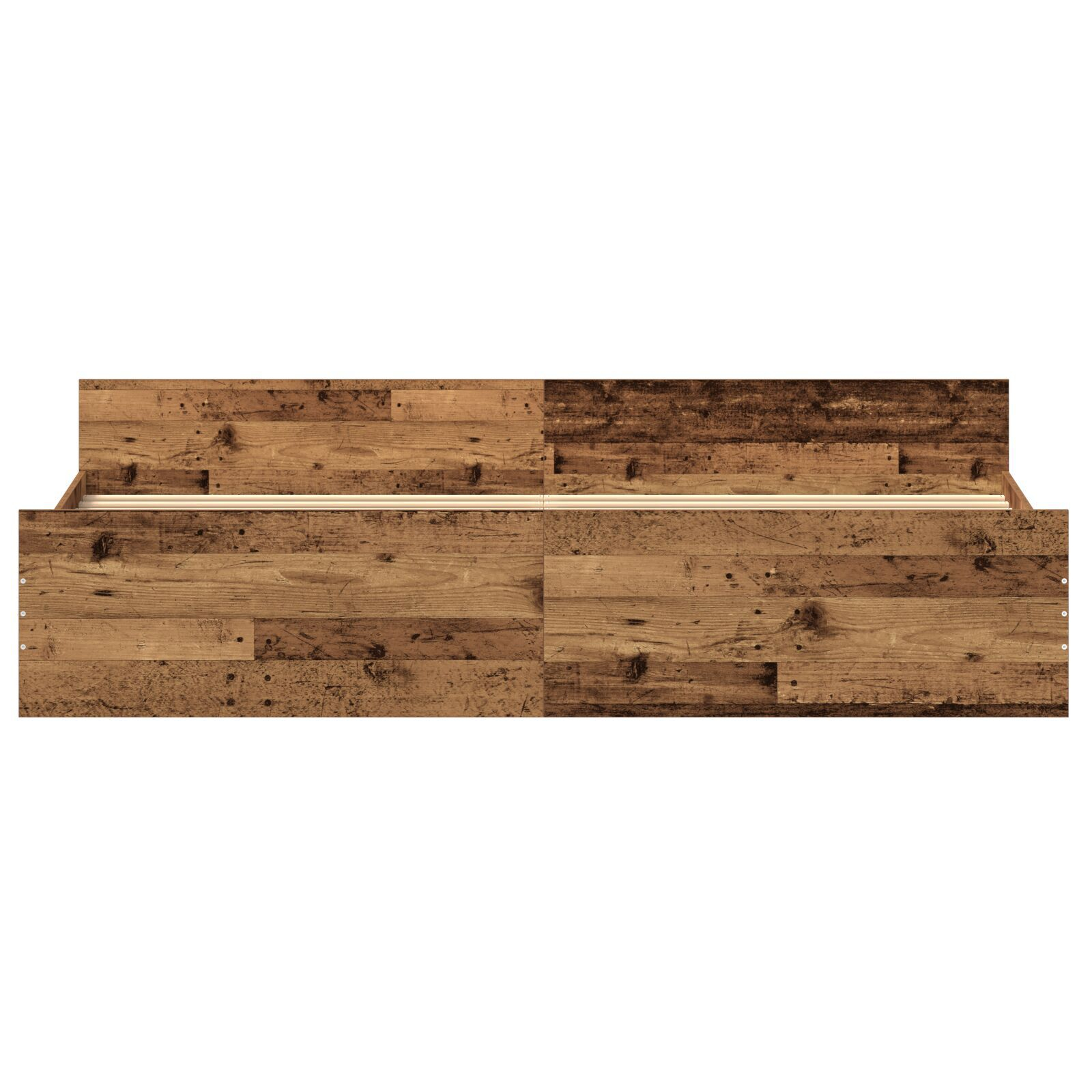 vidaXL Cadru de pat cu headboard Lemn vechi 200 x 200 cm Lemn compozit vidaXL Cadru de pat cu headboard Lemn vechi 200 x 200 cm Lemn compozit