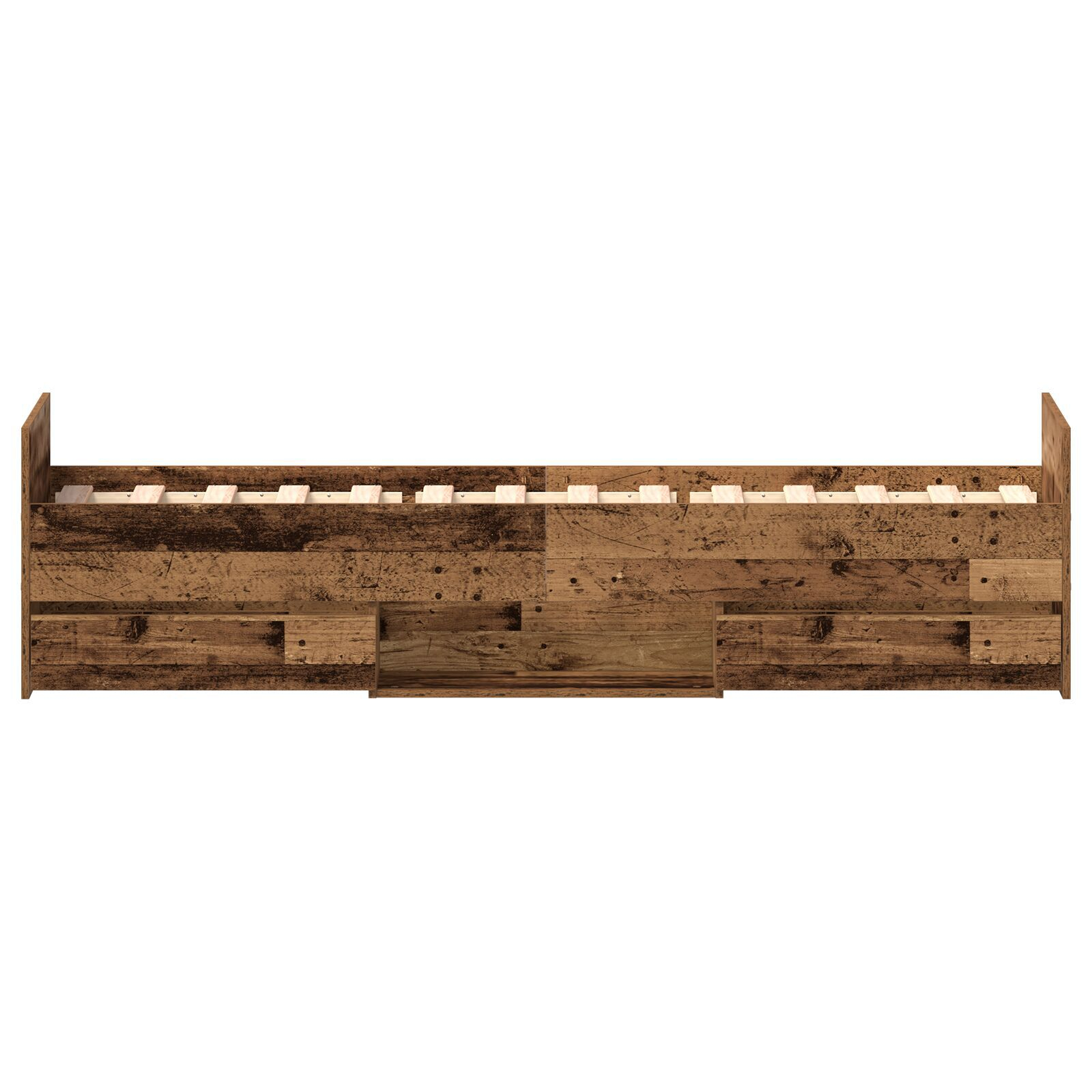 vidaXL Cadru de pat cu headboard Lemn vechi 75 x 190 cm Lemn compozit vidaXL Cadru de pat cu headboard Lemn vechi 75 x 190 cm Lemn compozit