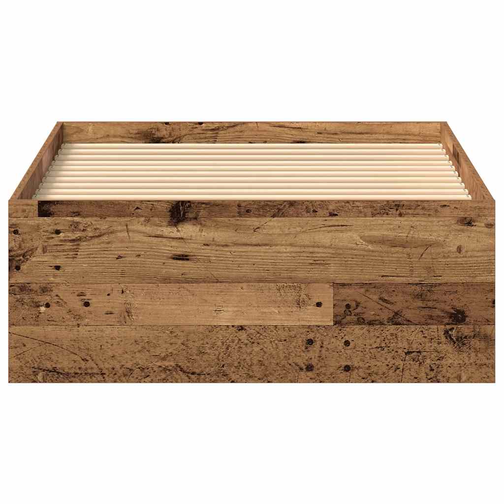 vidaXL Cadru de pat fără saltea Lemn vechi 75x190 cm Lemn prelucrat vidaXL Cadru de pat fără saltea Lemn vechi 75x190 cm Lemn prelucrat