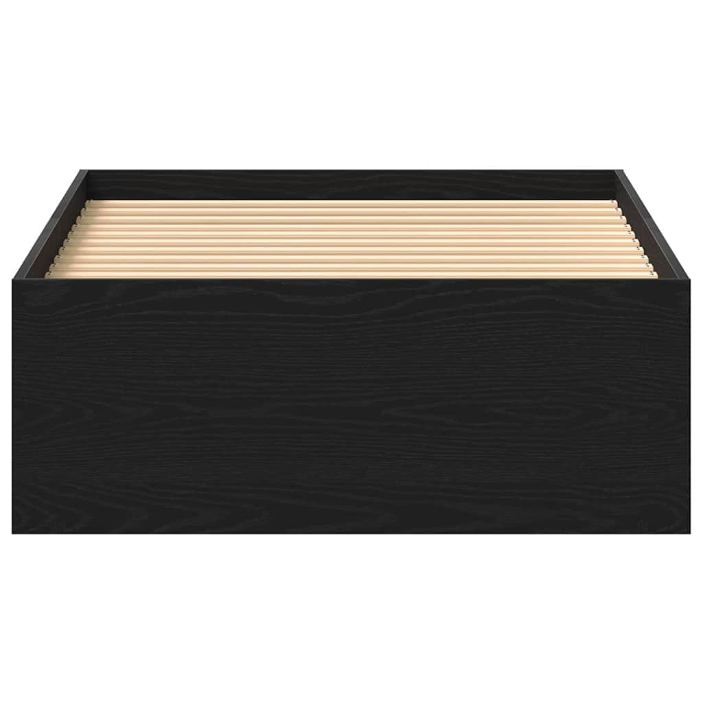 vidaXL Cadru de pat fără saltea Stejar negru 75x190 cm Lemn prelucrat vidaXL Cadru de pat fără saltea Stejar negru 75x190 cm Lemn prelucrat
