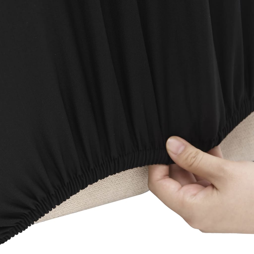 vidaXL Husă elastică pentru canapea, negru, tricot poliester vidaXL Husă elastică pentru canapea, negru, tricot poliester