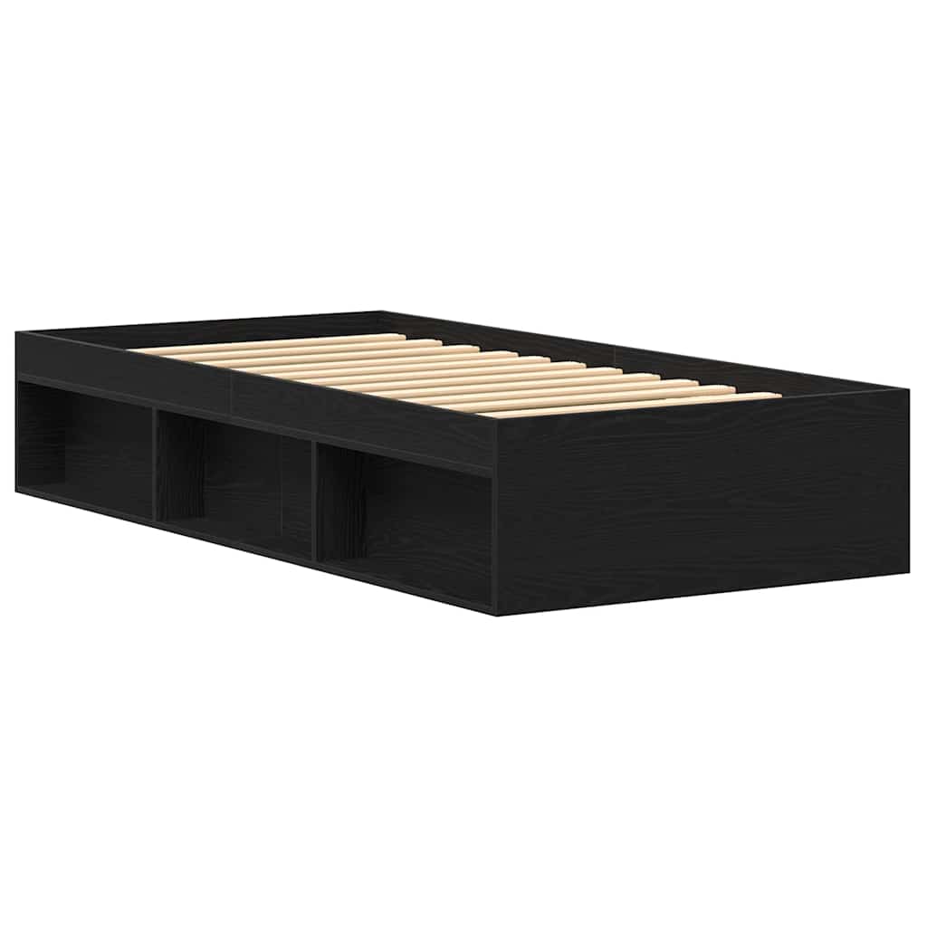 vidaXL Cadru de pat fără saltea Stejar negru 90x200 cm Lemn prelucrat vidaXL Cadru de pat fără saltea Stejar negru 90x200 cm Lemn prelucrat