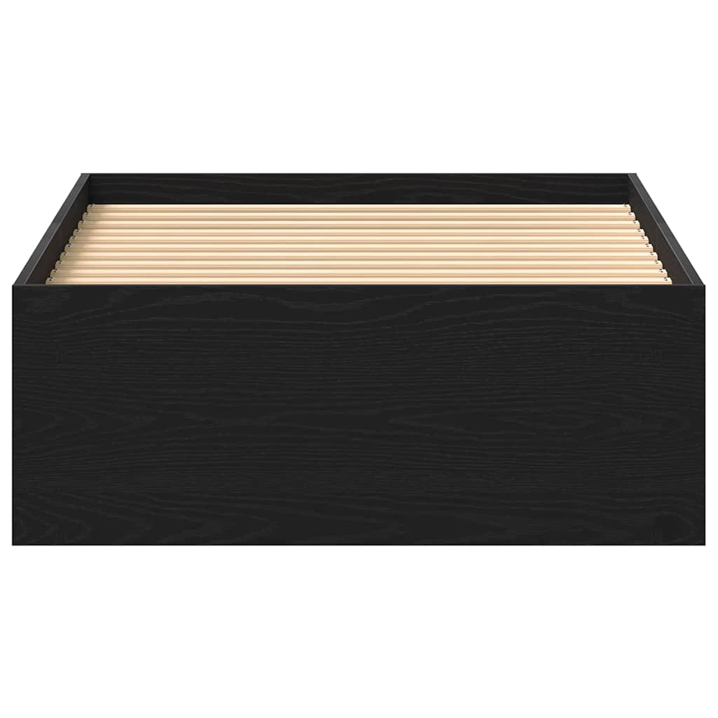 vidaXL Cadru de pat fără saltea Stejar negru 90x200 cm Lemn prelucrat vidaXL Cadru de pat fără saltea Stejar negru 90x200 cm Lemn prelucrat