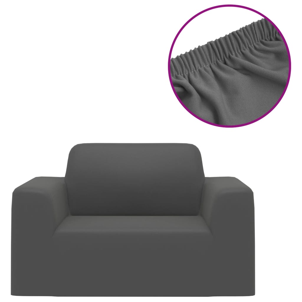 vidaXL Husă elastică pentru canapea poliester jersey antracit vidaXL Husă elastică pentru canapea poliester jersey antracit