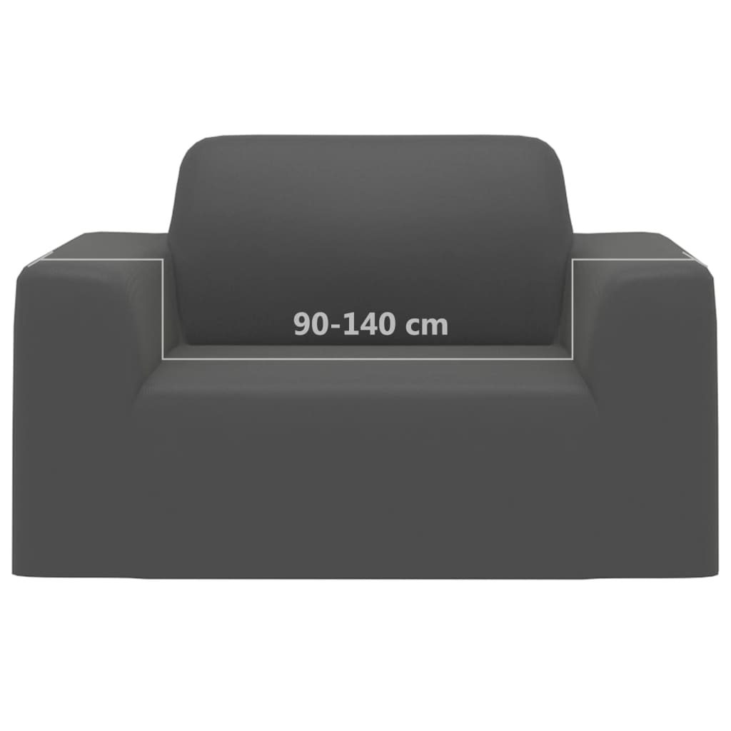 vidaXL Husă elastică pentru canapea poliester jersey antracit vidaXL Husă elastică pentru canapea poliester jersey antracit