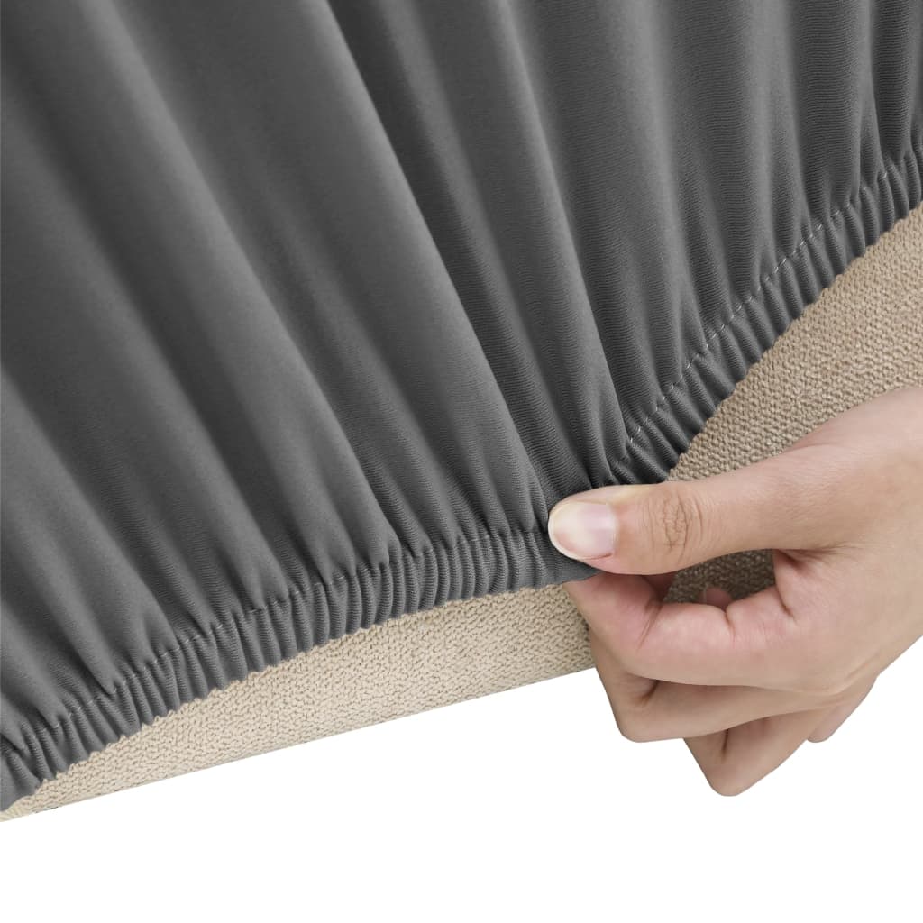 vidaXL Husă elastică pentru canapea 2 locuri poliester jersey antracit