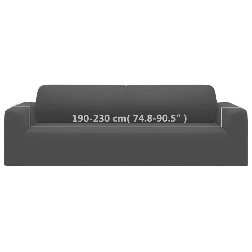 vidaXL Husă elastică pentru canapea 3 locuri poliester jersey antracit vidaXL Husă elastică pentru canapea 3 locuri poliester jersey antracit