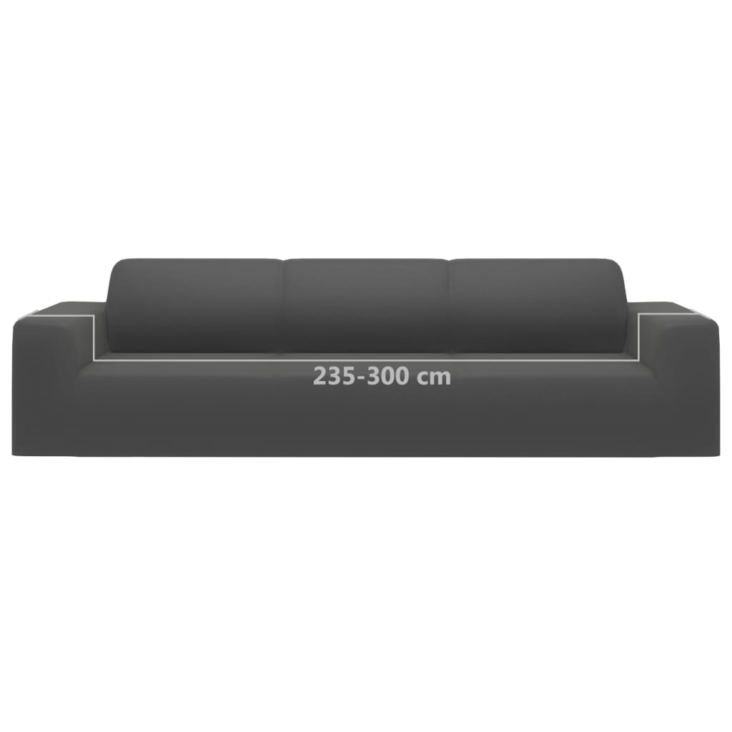 vidaXL Husă elastică pentru canapea 4 locuri poliester jersey antracit vidaXL Husă elastică pentru canapea 4 locuri poliester jersey antracit