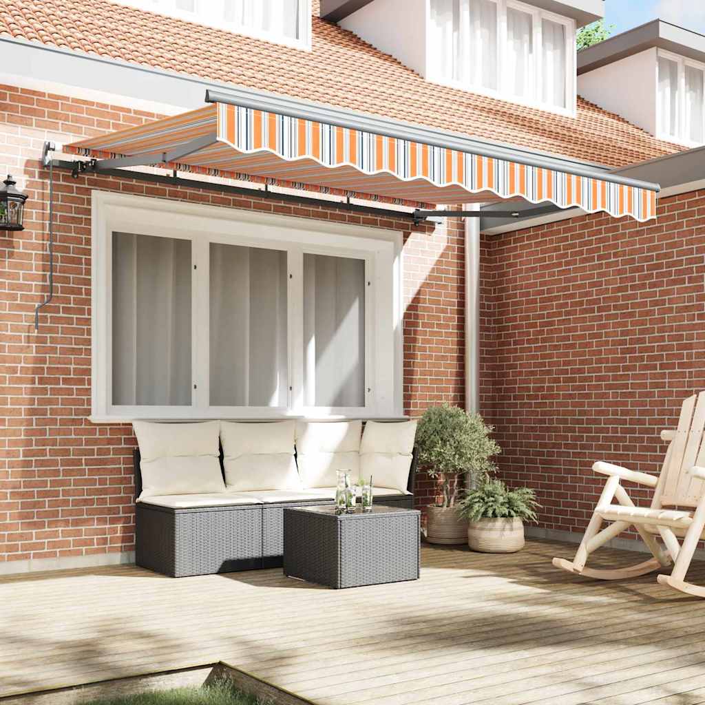 vidaXL Cortina Retractabilă Manual Dungă Multicolor 250 x 200 cm vidaXL Cortina Retractabilă Manual Dungă Multicolor 250 x 200 cm