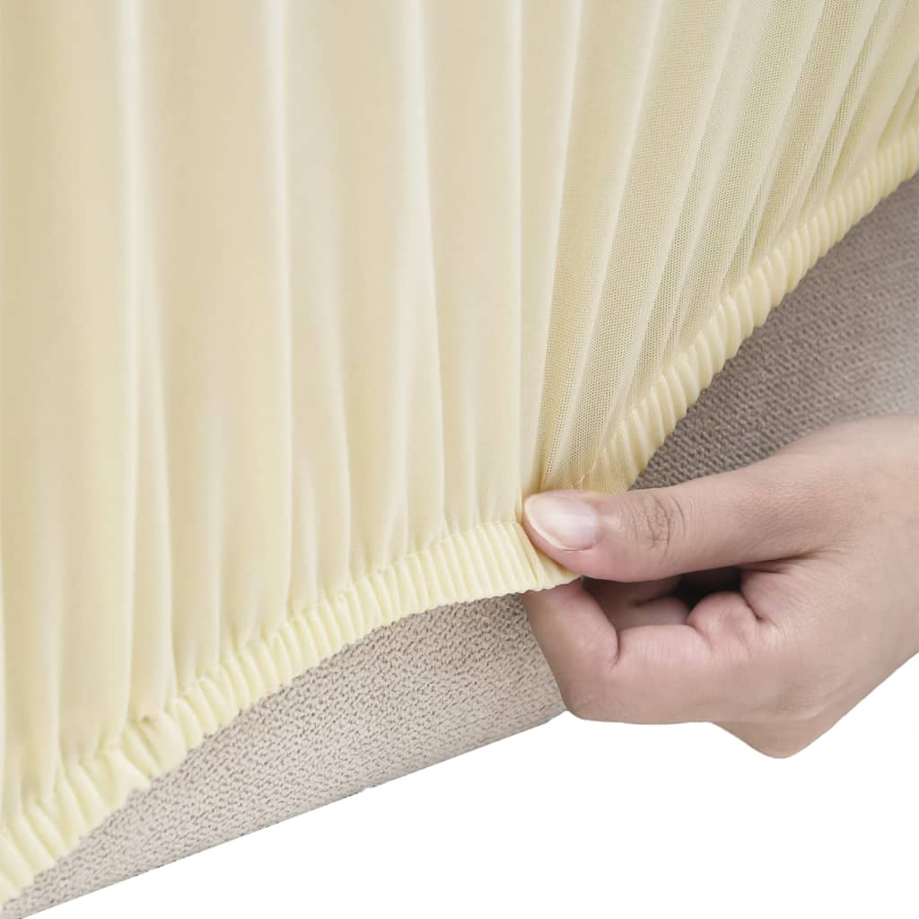 vidaXL Husă elastică pentru canapea poliester jersey crem
