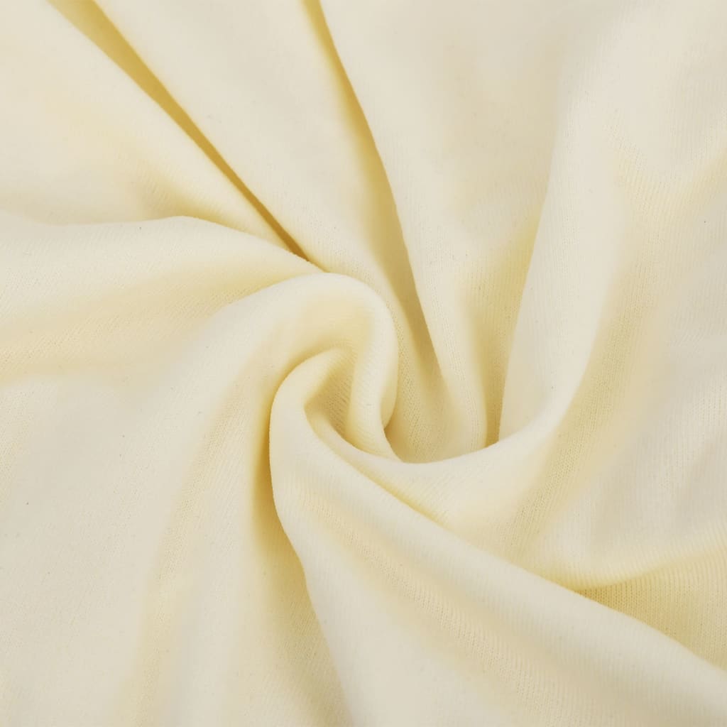 vidaXL Husă elastică pentru canapea cu 2 locuri poliester jersey crem