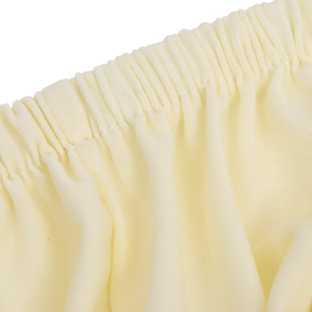 vidaXL Husă elastică pentru canapea cu 2 locuri poliester jersey crem