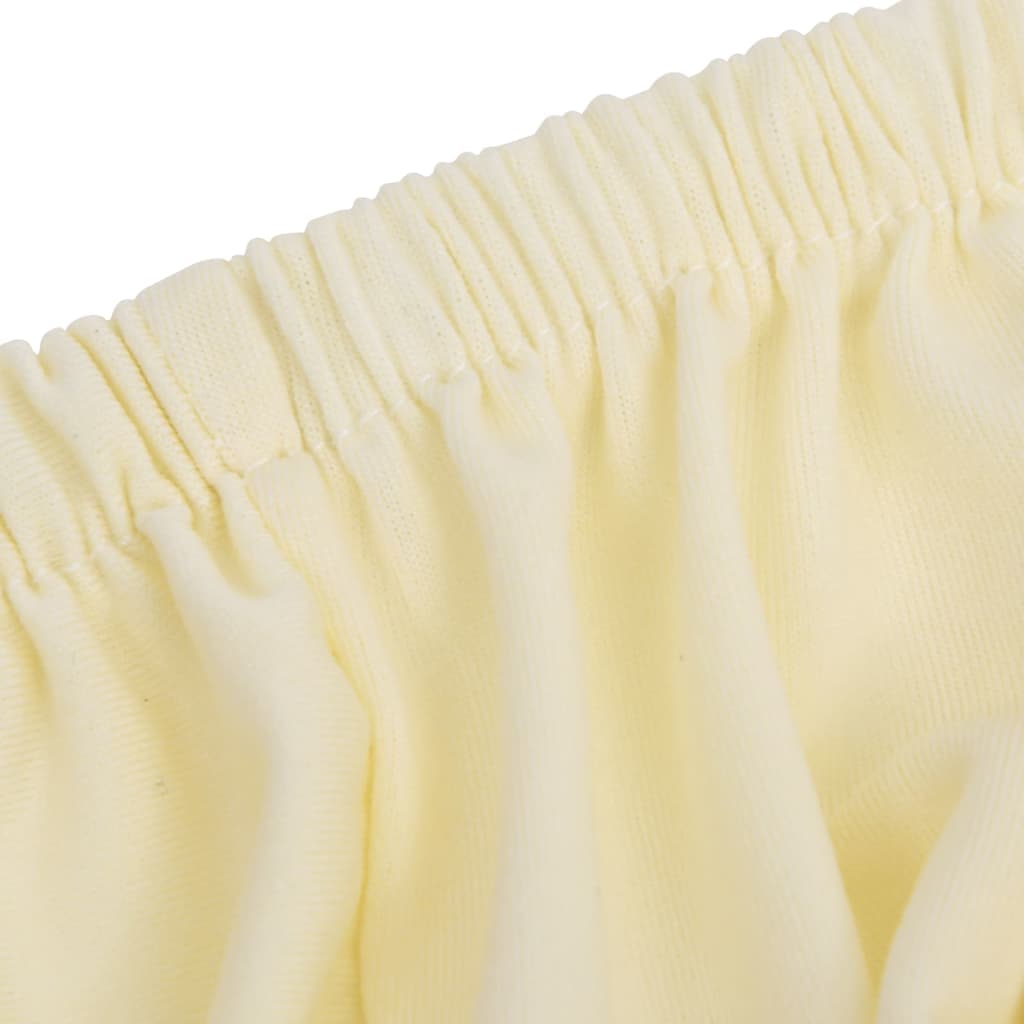 vidaXL Husă elastică pentru canapea cu 3 locuri poliester jersey crem vidaXL Husă elastică pentru canapea cu 3 locuri poliester jersey crem