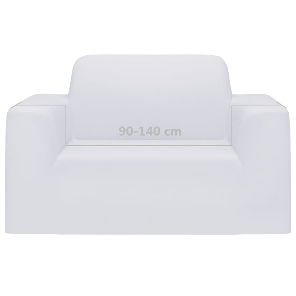 vidaXL Husă elastică pentru canapea, poliester jersey, alb vidaXL Husă elastică pentru canapea, poliester jersey, alb