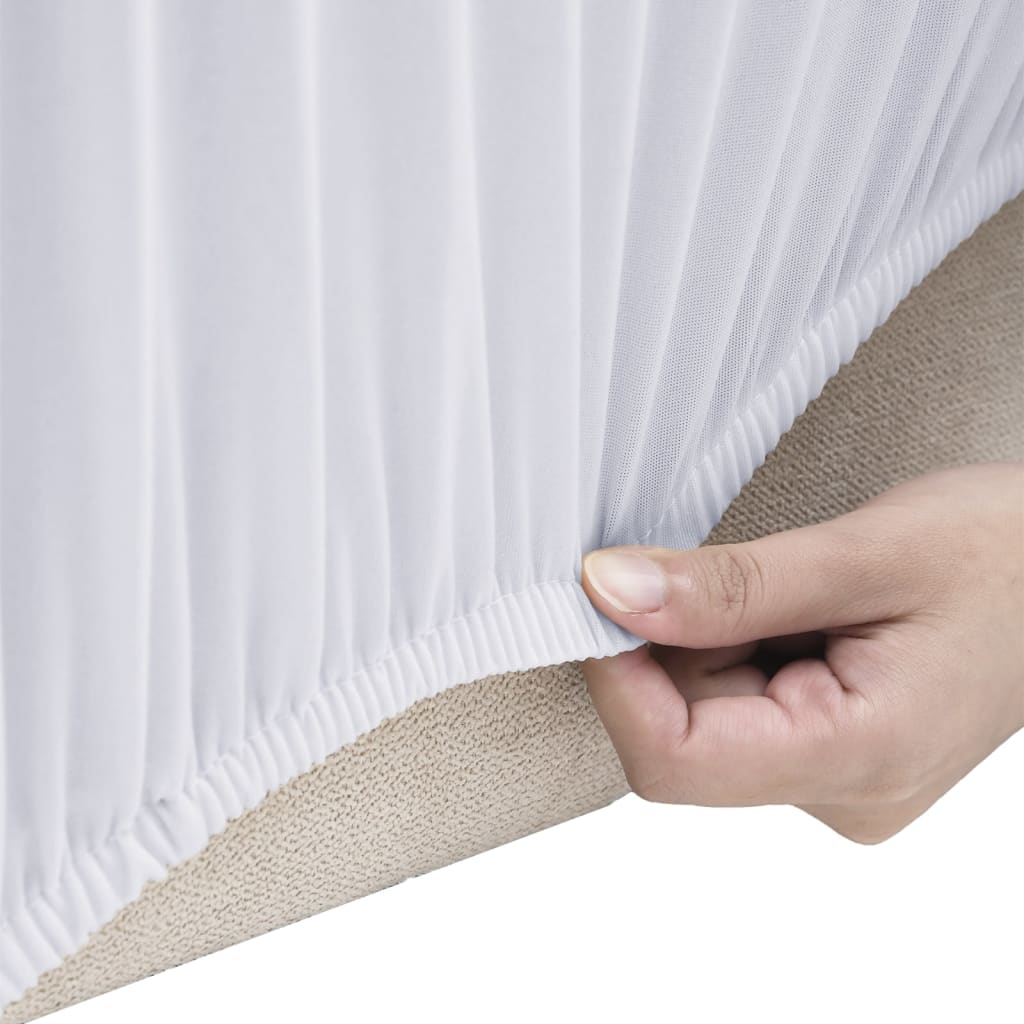 vidaXL Husă elastică pentru canapea cu 2 locuri poliester jersey alb vidaXL Husă elastică pentru canapea cu 2 locuri poliester jersey alb