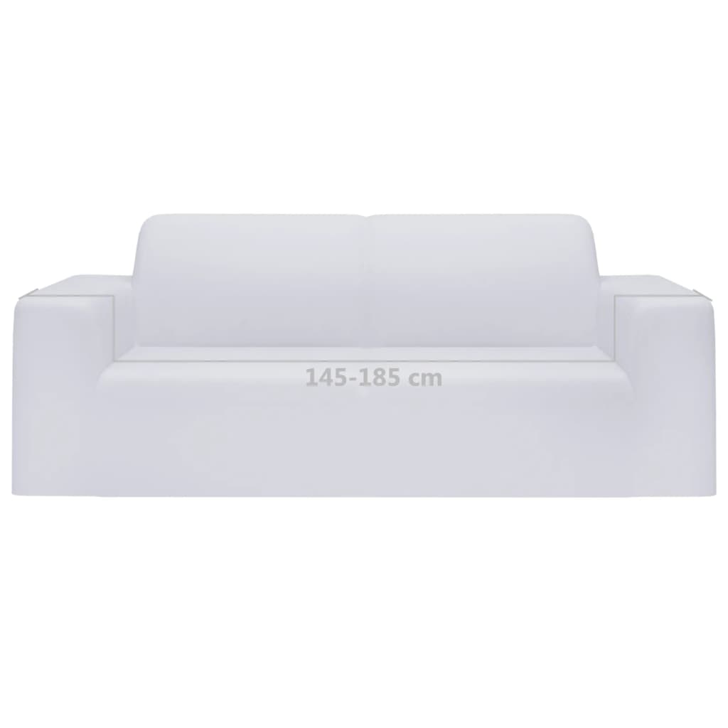vidaXL Husă elastică pentru canapea cu 2 locuri poliester jersey alb vidaXL Husă elastică pentru canapea cu 2 locuri poliester jersey alb