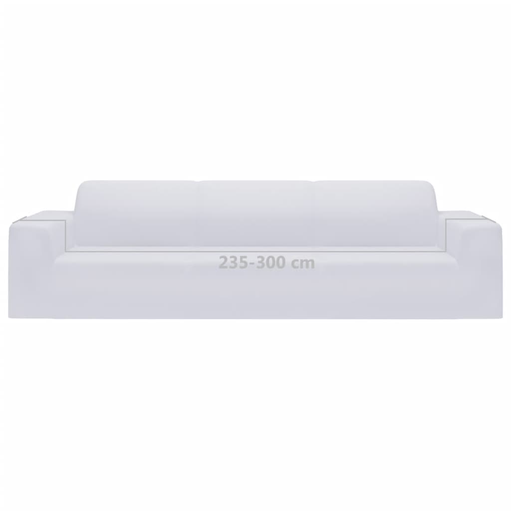 vidaXL Husă elastică pentru canapea cu 4 locuri poliester jersey alb vidaXL Husă elastică pentru canapea cu 4 locuri poliester jersey alb