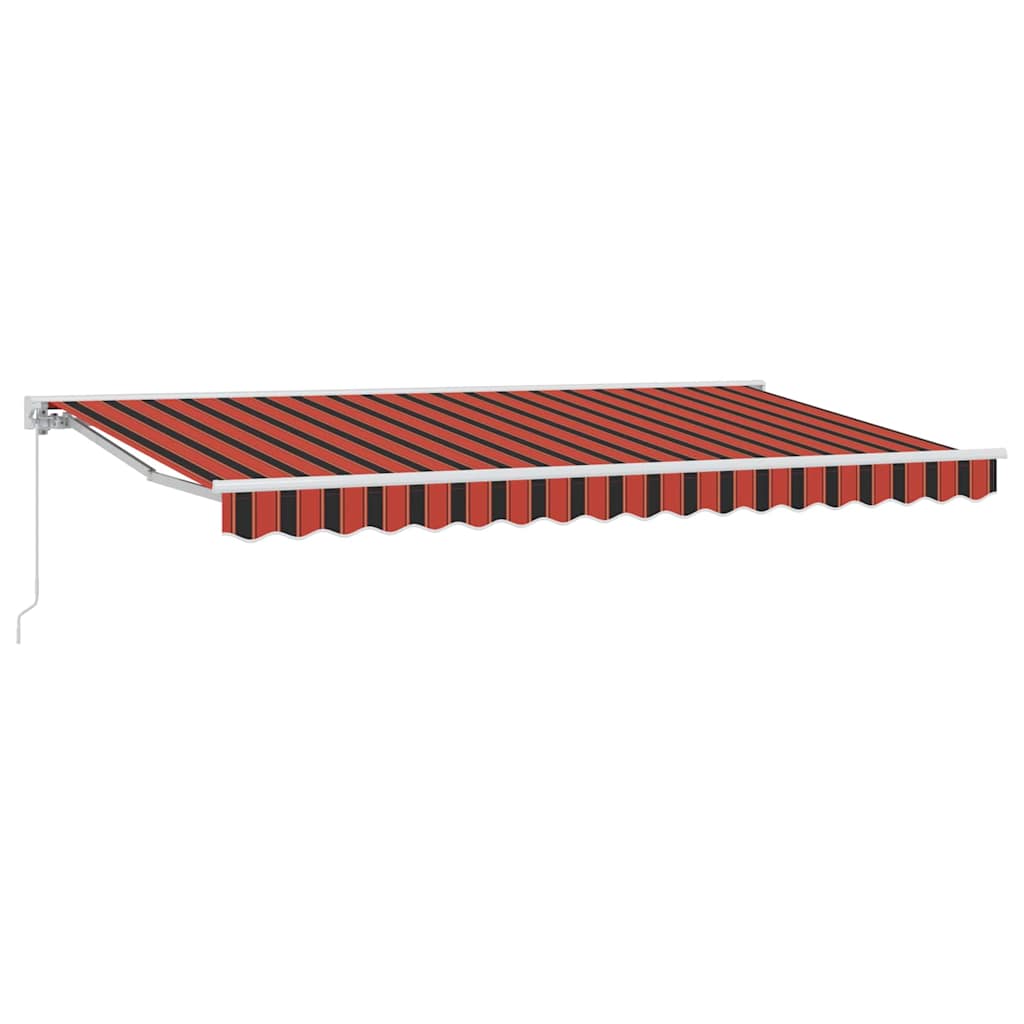 vidaXL Cortina Retractabilă Manual Portocaliu și negru 350 x 200 cm