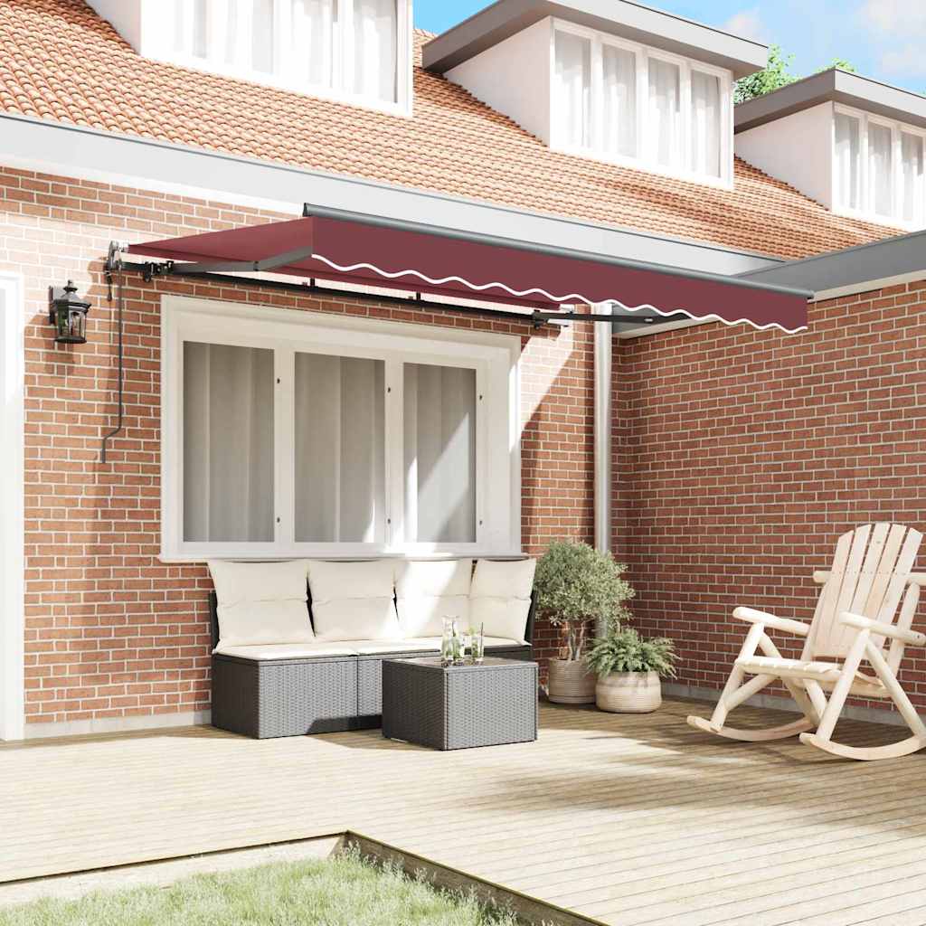 vidaXL Cortina Retractabilă Burgundy 350 x 200 cm