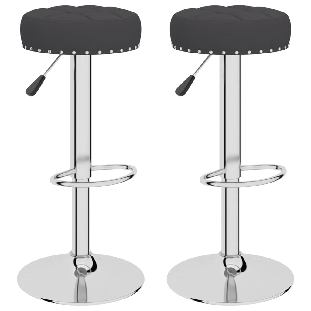 vidaXL Scaune de bar, 2 buc., negru, material textil vidaXL Scaune de bar, 2 buc., negru, material textil