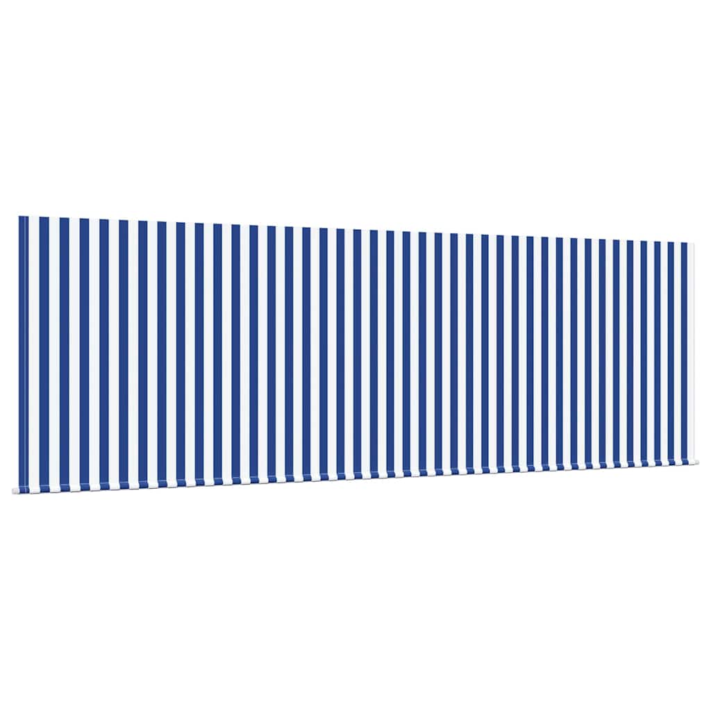 vidaXL Cortina Retractabilă Manual Albastru și Alb 400 x 200 cm vidaXL Cortina Retractabilă Manual Albastru și Alb 400 x 200 cm