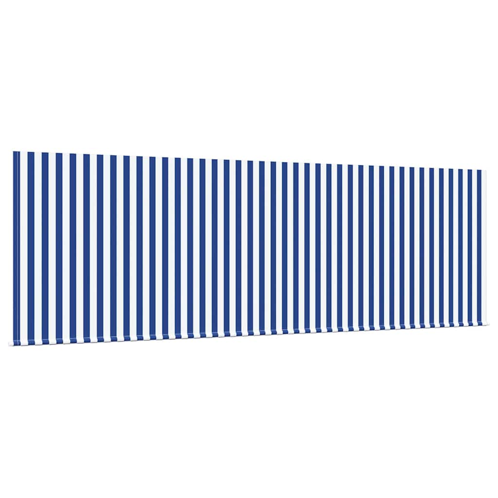 vidaXL Cortina Retractabilă Albastru și alb 400 x 200 cm țesătură