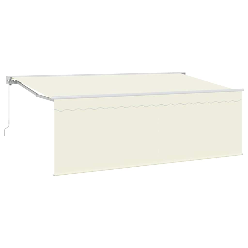 vidaXL Cortina Retractabilă Crem 400 x 200 cm țesătură vidaXL Cortina Retractabilă Crem 400 x 200 cm țesătură