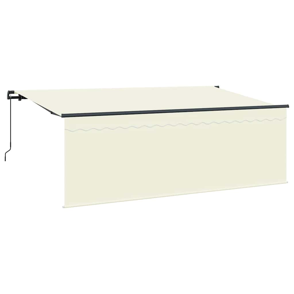 vidaXL Cortina Retractabilă Crem și Antracit și Marron 400 x 200 cm vidaXL Cortina Retractabilă Crem și Antracit și Marron 400 x 200 cm